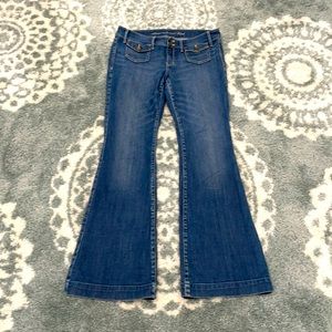 Abercrombie and Fitch vintage low rise super flare cargo jeans 8 regular